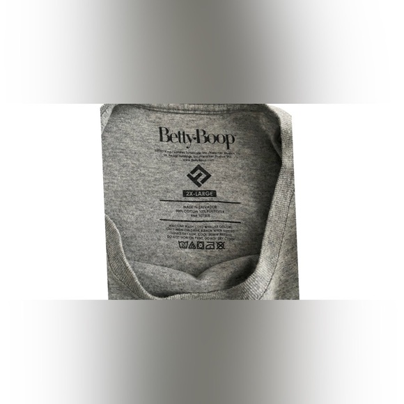 BETTY BOOP Gray Graphic T Shirt in 2XL - Picture 6 of 6